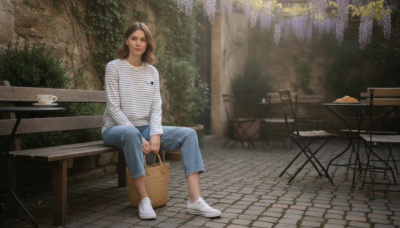 Spring Striped Embroidered Cotton Long-Sleeve Top Guide