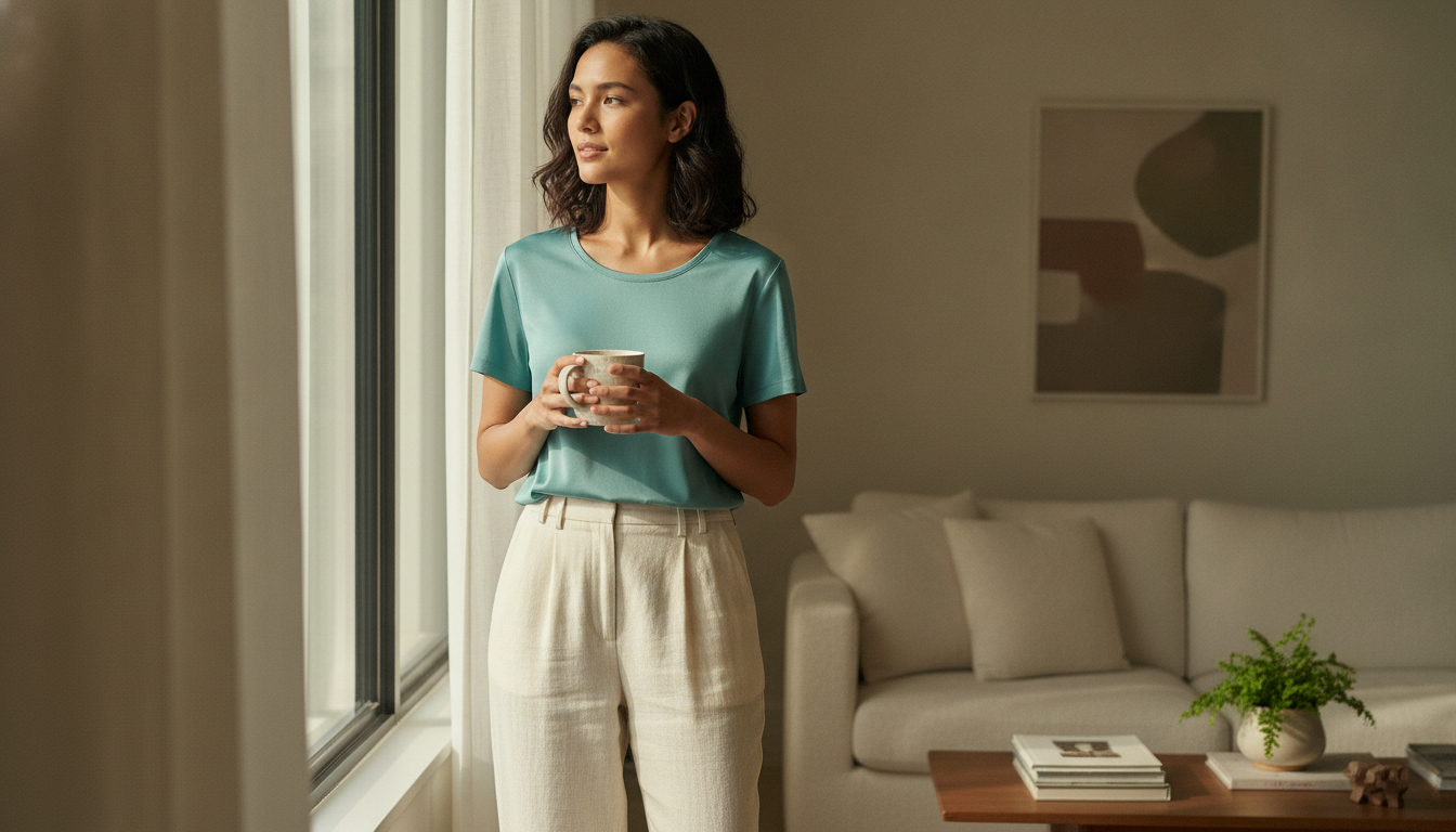 Silk U-Neck Short Sleeve Tee: Fit, Style & Care Guide
